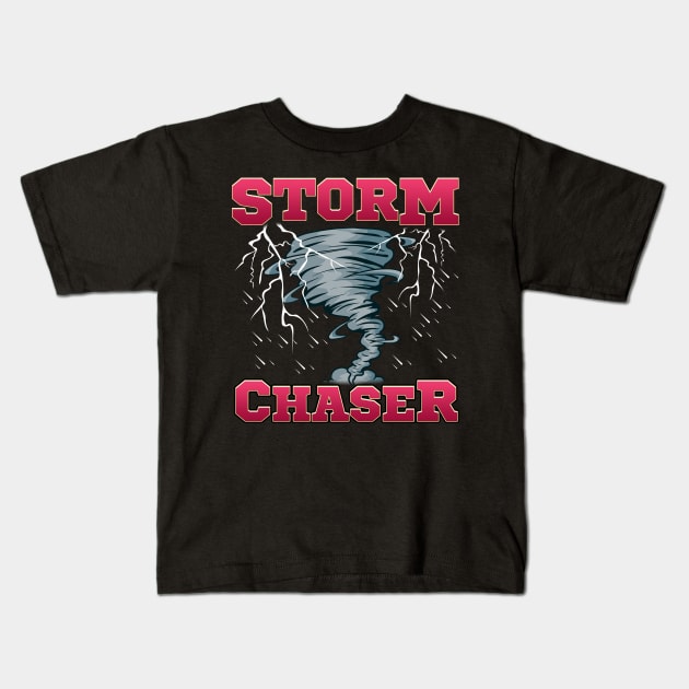 Storm Chaser Severe Weather Tornado Obsessed Kids T-Shirt by theperfectpresents